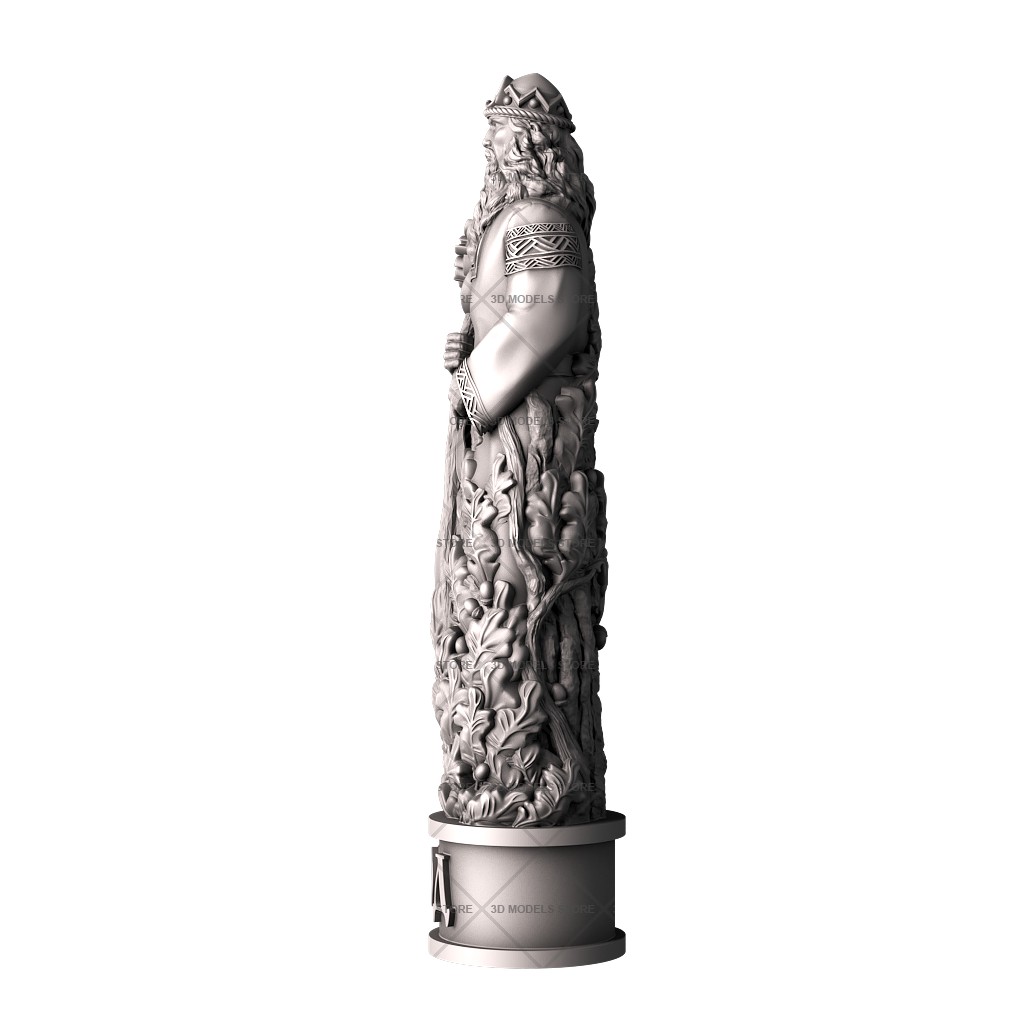 Скульптура бога Рода, 3d модель для ЧПУ