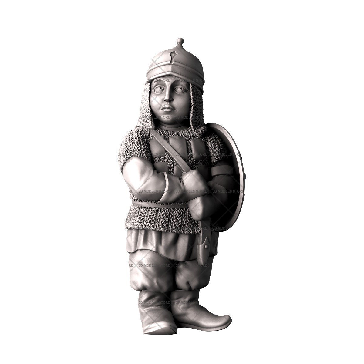 Скульптура воин, 3d модель для ЧПУ