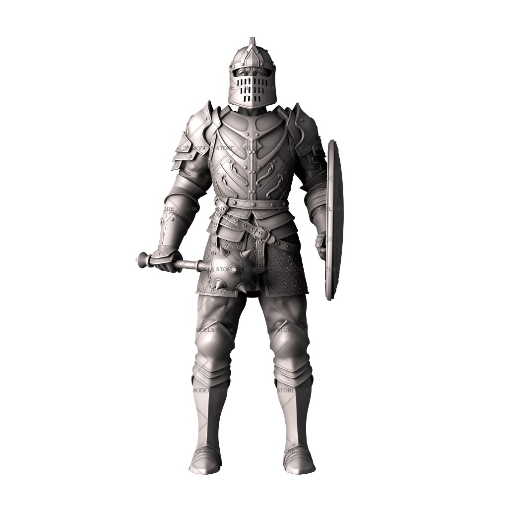 Скульптура рыцарь, 3d модель для ЧПУ