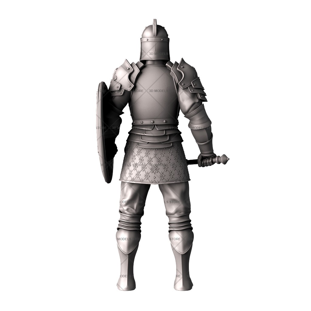 Скульптура рыцарь, 3d модель для ЧПУ