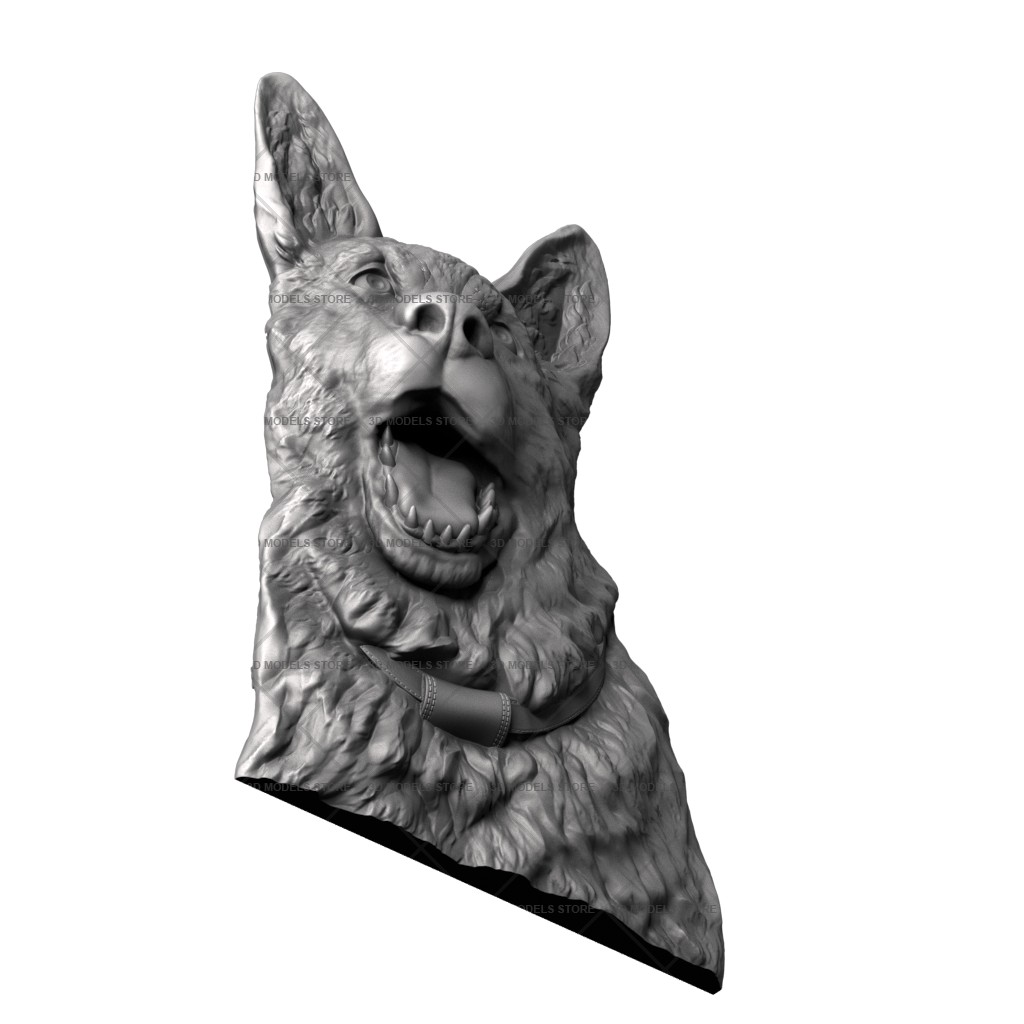 Панно Dog (собака), 3d модель для ЧПУ