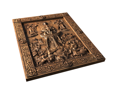 Икона Живоносный источник, 3d модель для ЧПУ