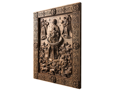 Икона Живоносный источник, 3d модель для ЧПУ