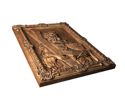 Икона Андрея Первозванного, 3d модель для ЧПУ