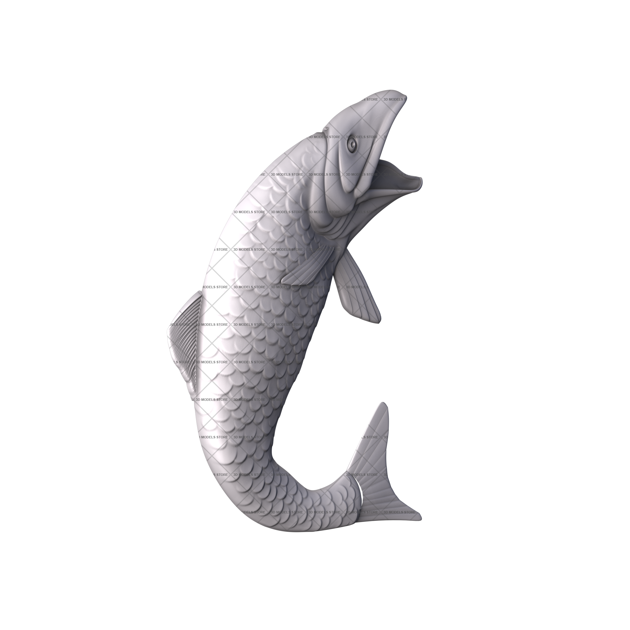 Рыба, 3d модель для ЧПУ