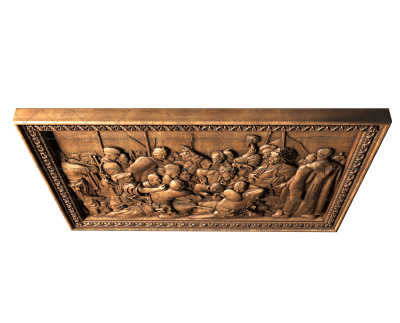 Запорожцы Репин.И, 3d модель для ЧПУ