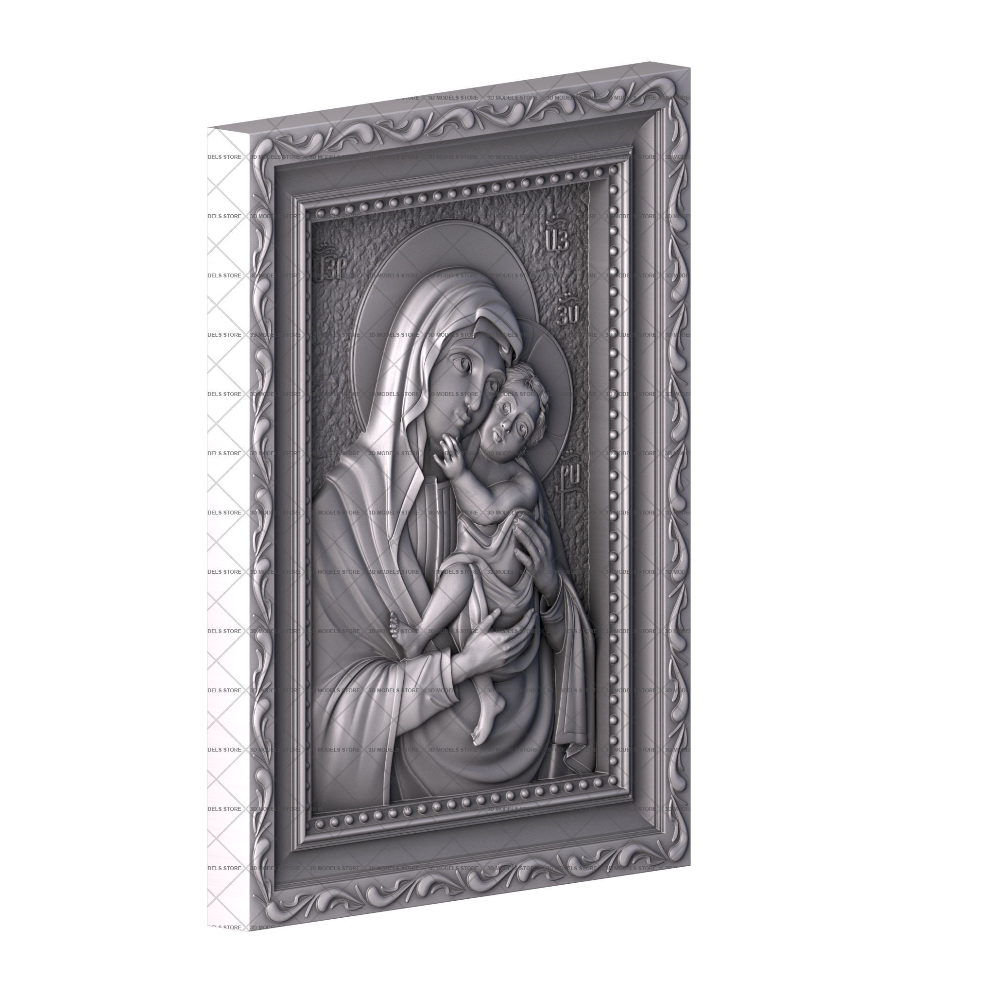 Икона Пресвятой Богородицы Армянская, 3d модель для ЧПУ