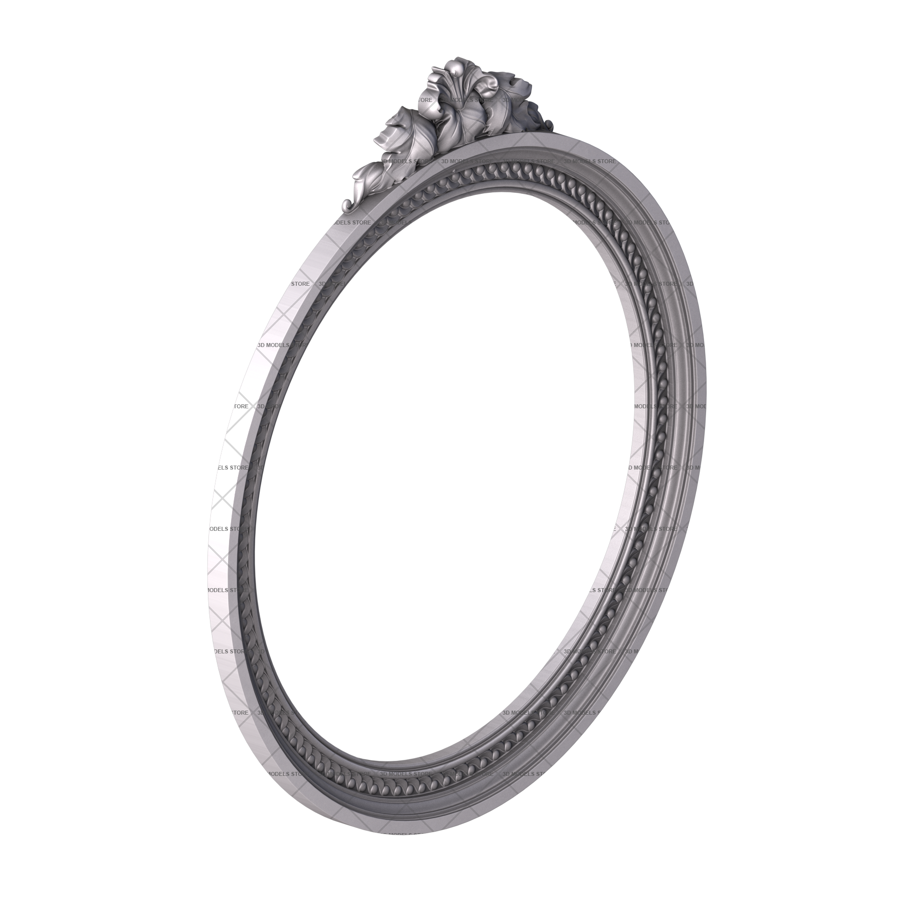 Рама круглая с короной, 3D (stl) модель