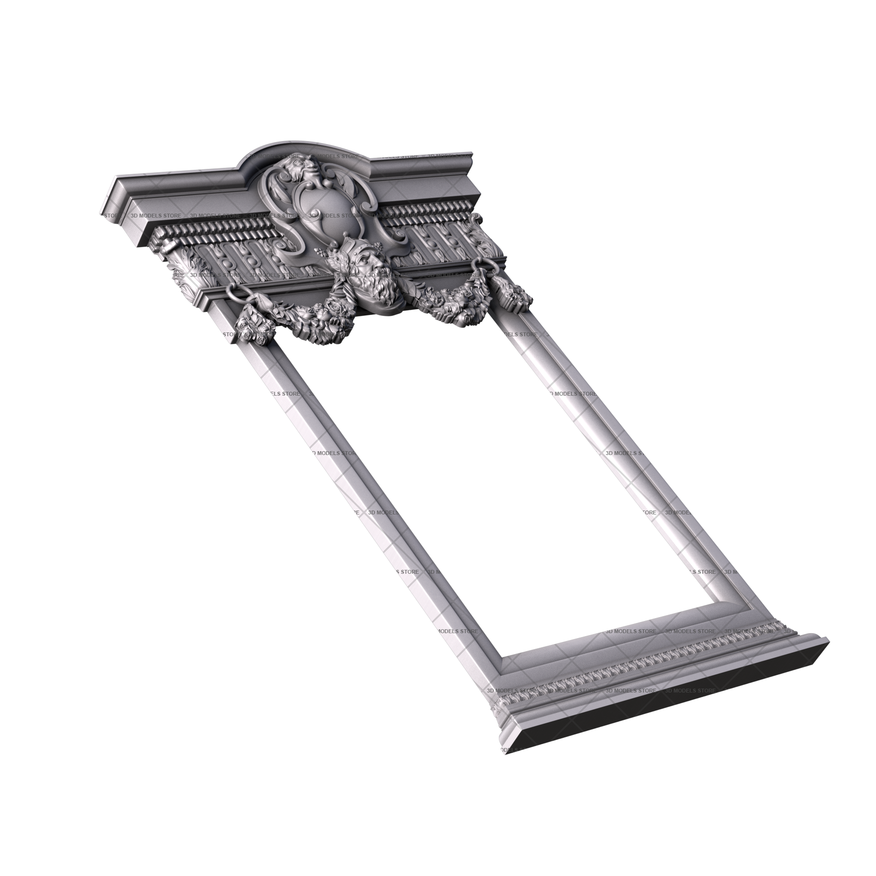 Рама с короной (маскароном), 3D (stl) модель