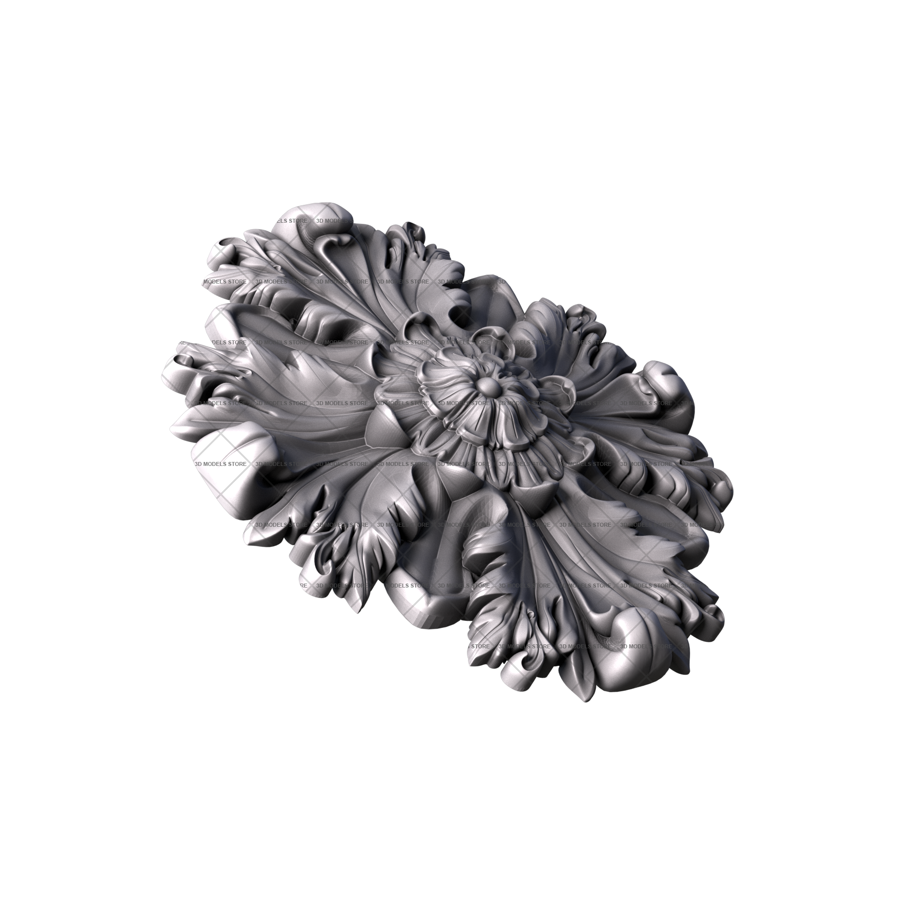 Розетка цветок, 3d модель для ЧПУ