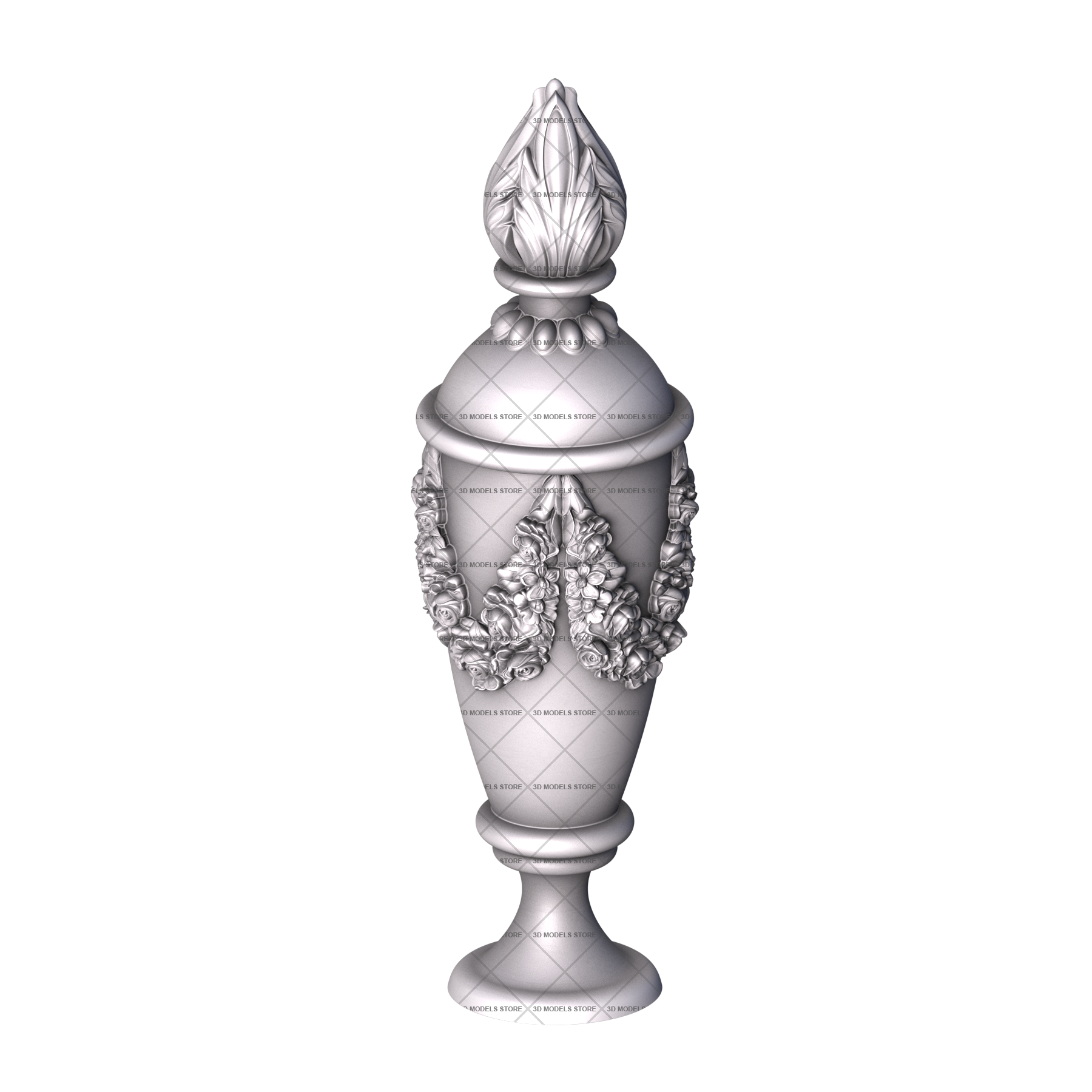 Декоративная ваза, 3d модель для ЧПУ