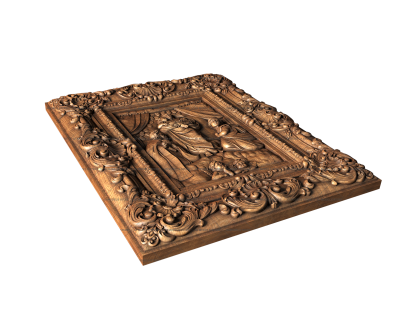 Сикстинская мадонна, 3d модель для ЧПУ