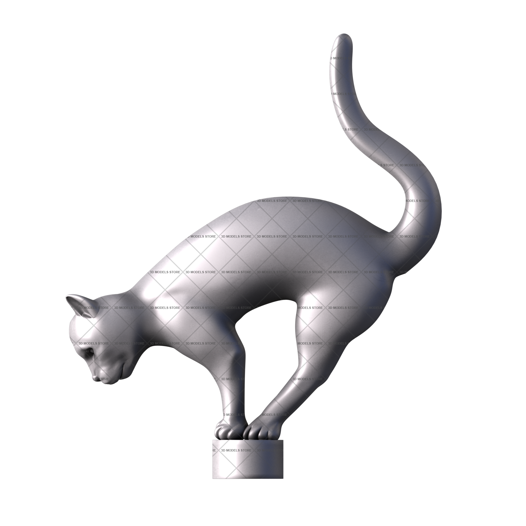 Кошка, 3d модель для ЧПУ