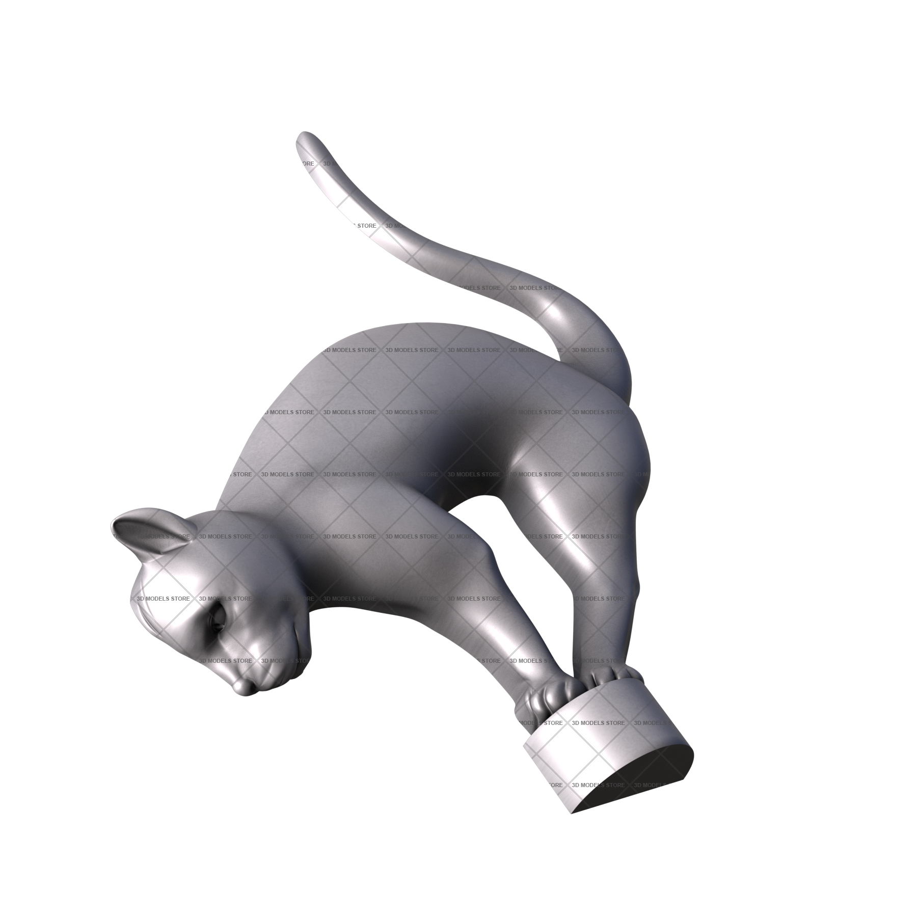 Кошка, 3d модель для ЧПУ