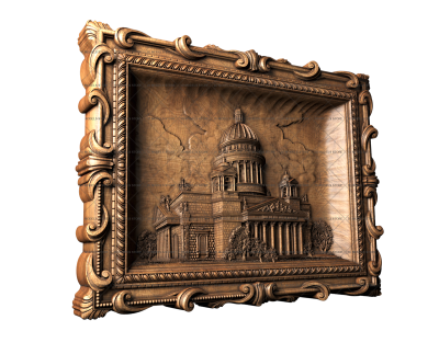 Панно Исаакиевский собор, 3d модель для ЧПУ