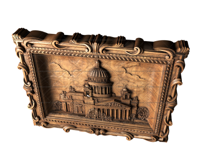 Панно Исаакиевский собор, 3d модель для ЧПУ