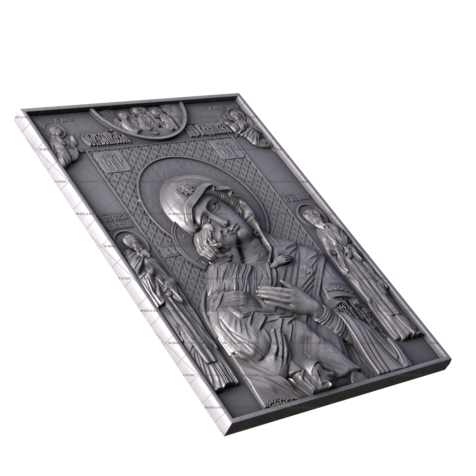 Владимирская икона Божией Матери, 3d модель для ЧПУ