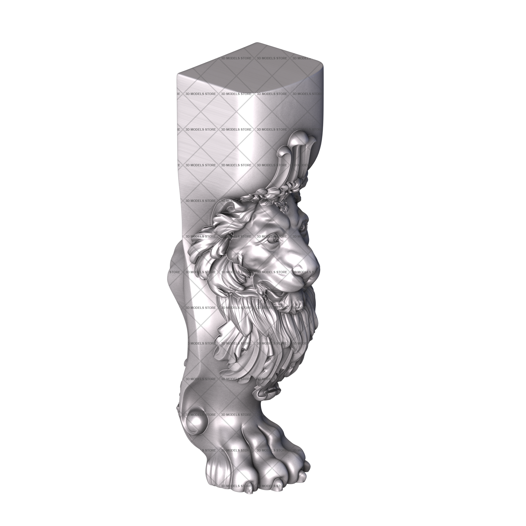 Мебельные ножки со львами, 3d модель для ЧПУ