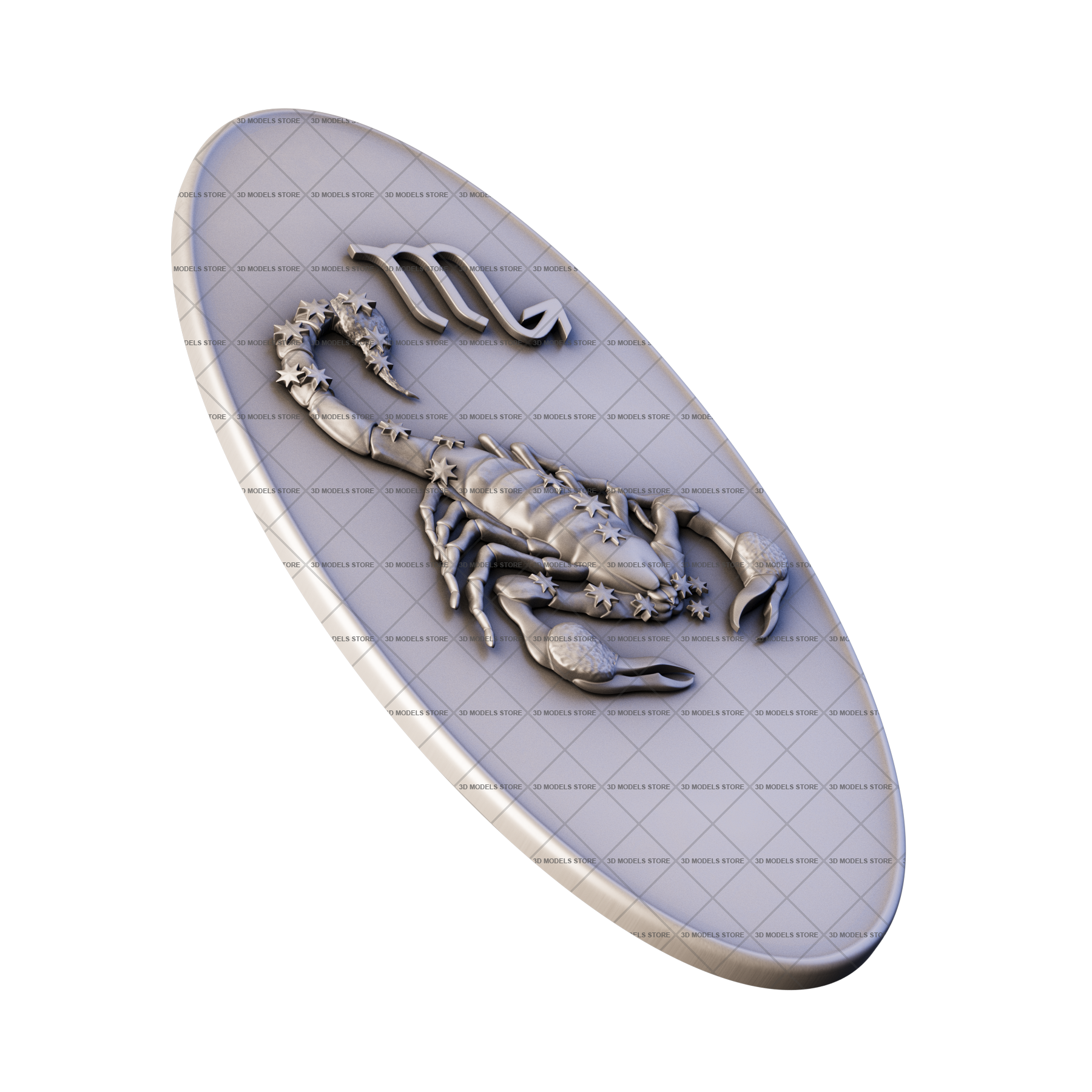 Знак зодиака скорпион, 3d модель для ЧПУ