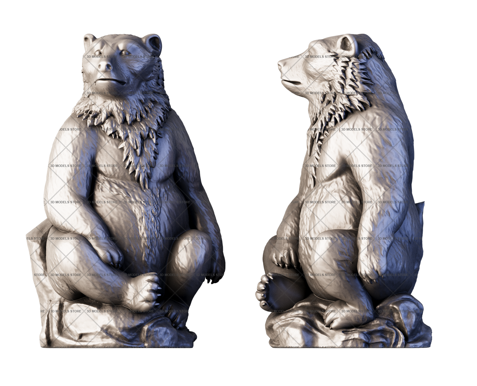 Скульптура Медведь, 3d модель для ЧПУ