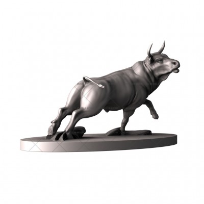 Скульптура быка, 3d модель для ЧПУ